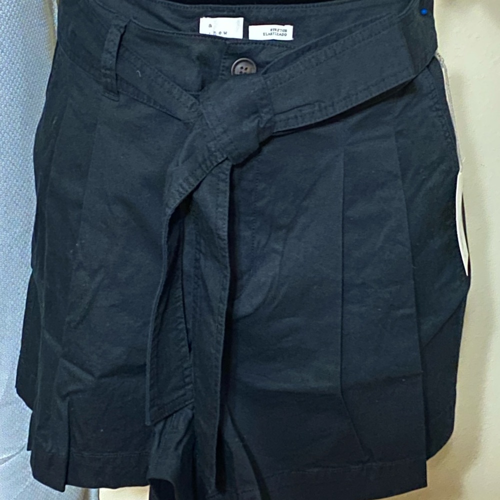 It’s A New Day- Black High-Waisted Shorts with Belt by Target